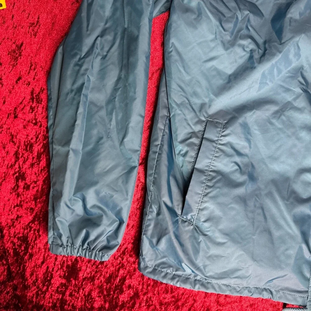 Vans Off The Wall Windbreaker Jacket Men Large Blue Military Spec R29 Snap Front